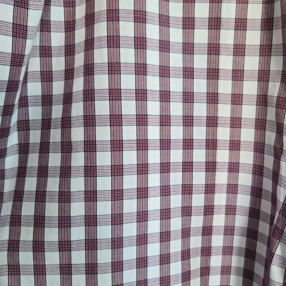 Banana Republic Slim Fit Gingham Long Sleeve Button-Up Shirt Camden Fit sz M